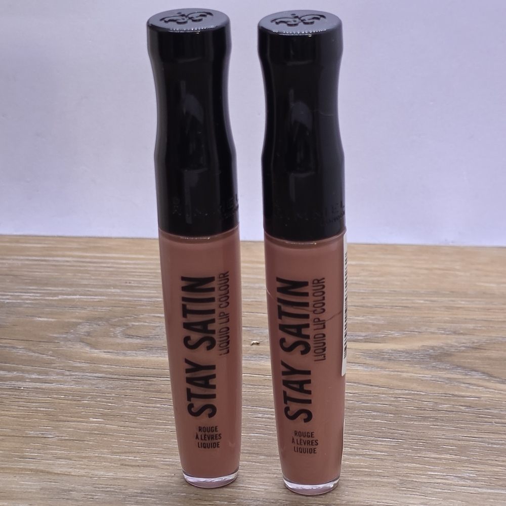 Rimmel London Stay Satin Liquid Lip Colour SIKE #200 Nude Brown (2-Pack) NEW